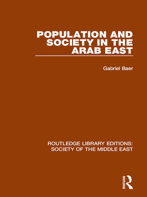 cover image of Population and Society in the Arab East